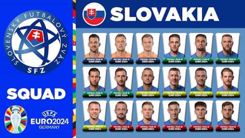 Đội hình tuyển Slovakia tham dự đại hội Euro 2024