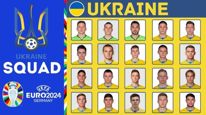 Đội hình tuyển Ukraina tham dự Euro 2024